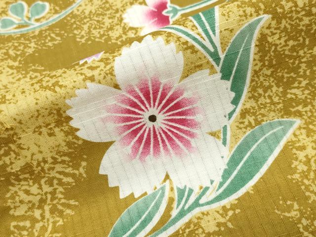 平和屋着物∴夏物 浴衣 舞桜文 綿 逸品 CABG4016gh