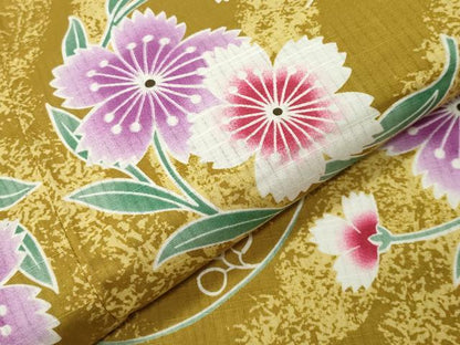 平和屋着物∴夏物 浴衣 舞桜文 綿 逸品 CABG4016gh
