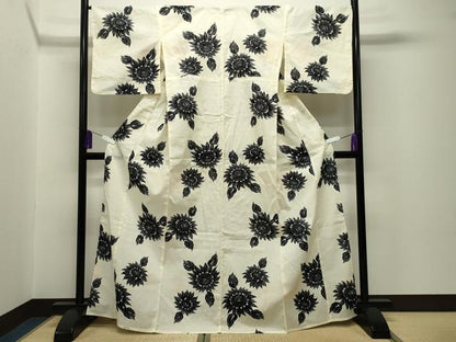 平和屋着物∴夏物 綿紅梅 浴衣 ひまわり 綿 逸品 CABG4020gh