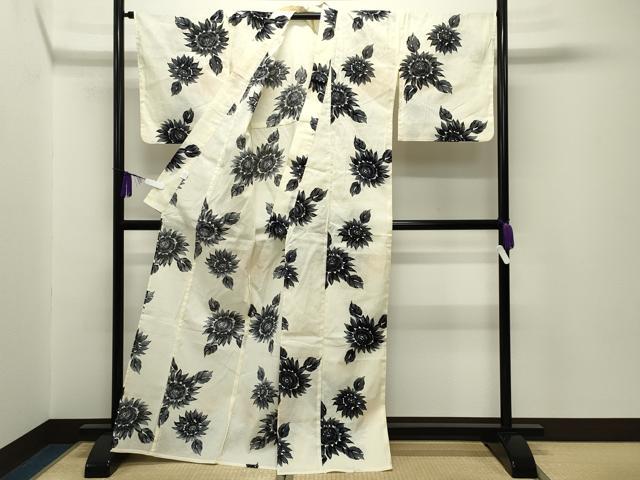 平和屋着物∴夏物 綿紅梅 浴衣 ひまわり 綿 逸品 CABG4020gh