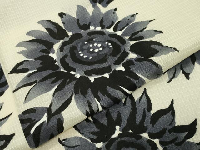 平和屋着物∴夏物 綿紅梅 浴衣 ひまわり 綿 逸品 CABG4020gh