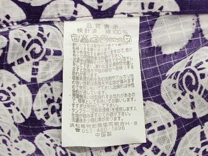 平和屋着物∴夏物 綿紅梅 浴衣 舞蝶桜文 綿 逸品 CABG4024gh