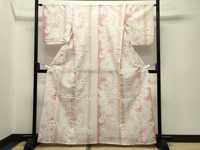 平和屋着物∴夏物 浴衣 菊間道 暈し染め 綿麻 逸品 CABG4026gh