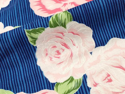 平和屋着物∴夏物 浴衣 薔薇 ロング丈 綿 逸品 CABG4028gh