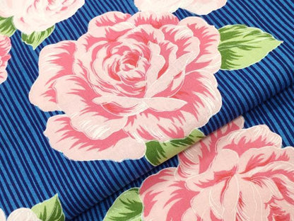 平和屋着物∴夏物 浴衣 薔薇 ロング丈 綿 逸品 CABG4028gh