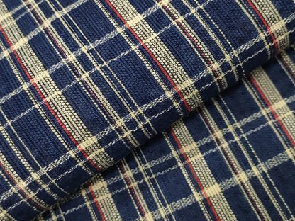 平和屋着物∴夏物 浴衣 しじら織 格子柄 綿 逸品 CABG4031gh