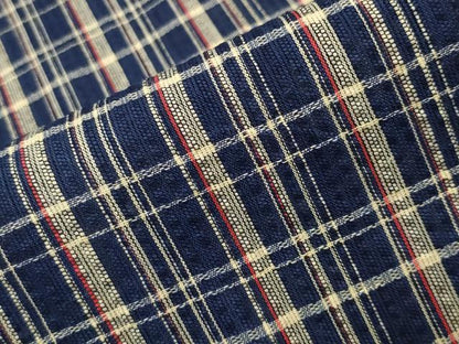 平和屋着物∴夏物 浴衣 しじら織 格子柄 綿 逸品 CABG4031gh