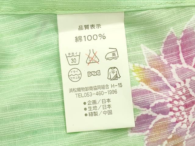 平和屋着物∴夏物 浴衣 トンボ 舞花文 綿 逸品 CABG4043gh