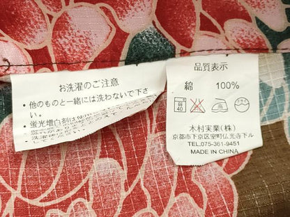 平和屋着物∴夏物 綿紅梅 浴衣 菊花文 綿 逸品 CABG4044gh