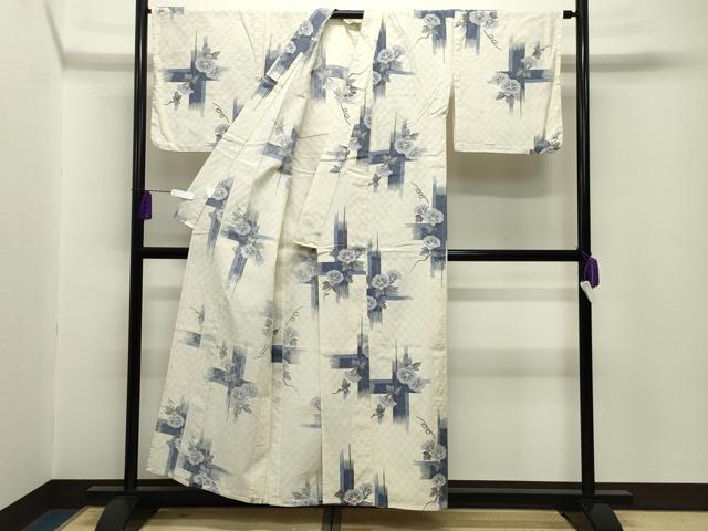平和屋着物∴夏物 夢工房 浴衣 朝顔 綿 逸品 CABG4047gh