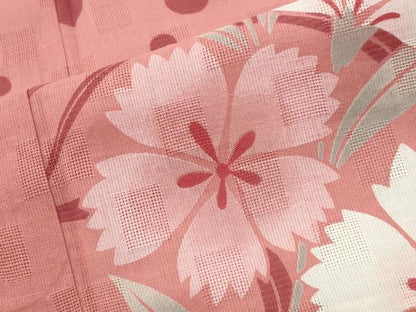 平和屋着物∴夏物 夢工房 浴衣 花丸文 綿麻 逸品 CABG4048gh