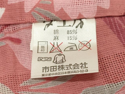 平和屋着物∴夏物 夢工房 浴衣 花丸文 綿麻 逸品 CABG4048gh