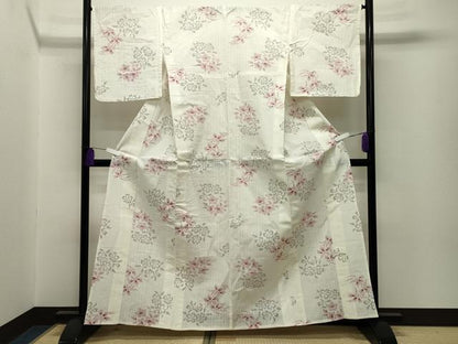 平和屋着物∴夏物 夢工房 浴衣 杜若 桔梗 綿麻 逸品 CABG4049gh