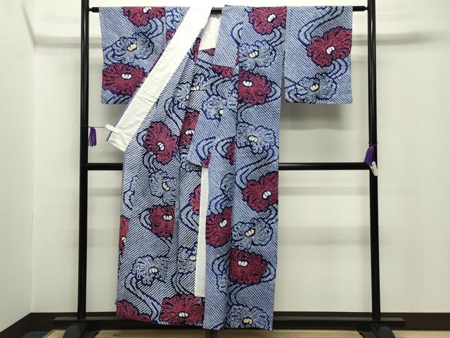 平和屋着物∴夏物 浴衣 有松鳴海絞り 流水乱菊文 綿 逸品 CABG4051gh