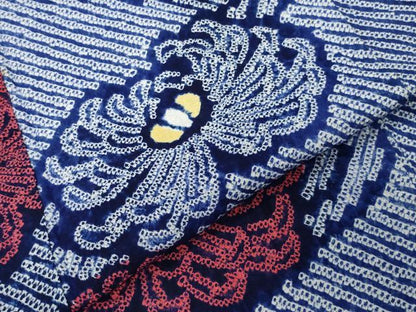 平和屋着物∴夏物 浴衣 有松鳴海絞り 流水乱菊文 綿 逸品 CABG4051gh