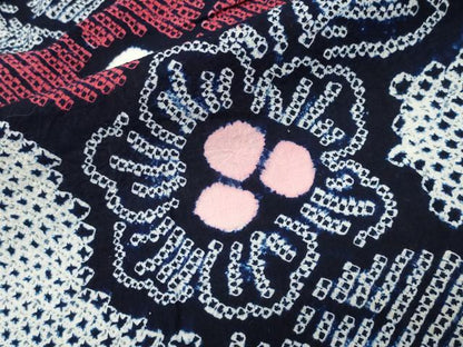 平和屋着物∴夏物　浴衣　有松鳴海絞り　草花文　綿　逸品　CABG4058gh