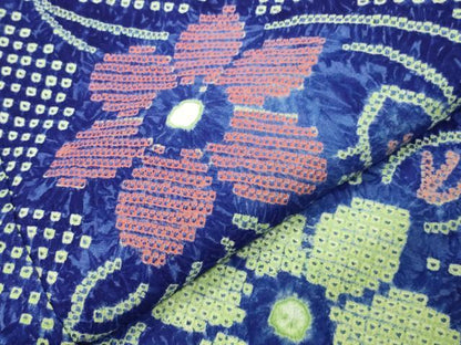 平和屋着物∴夏物 浴衣 有松鳴海絞り 草花文 綿 逸品 CABG4059gh