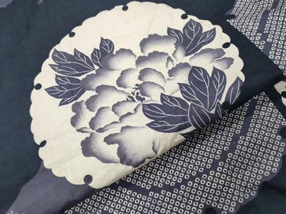 平和屋着物∴夏物 撫松庵 浴衣 雪輪重ね花文 綿 逸品 CABG4061gh