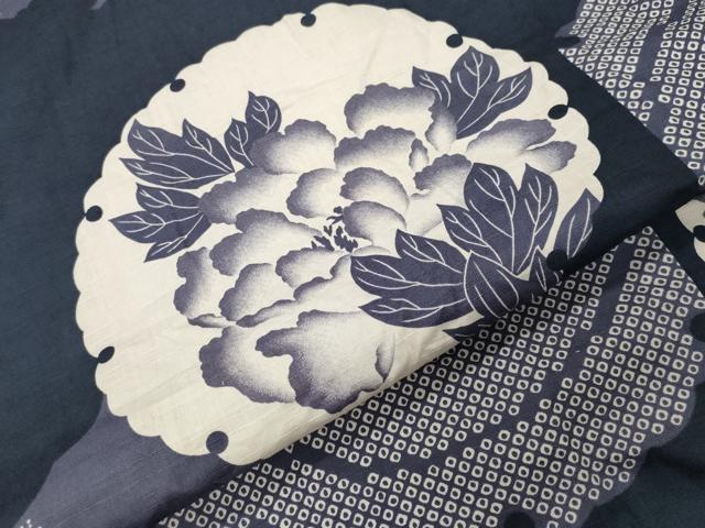 平和屋着物∴夏物 撫松庵 浴衣 雪輪重ね花文 綿 逸品 CABG4061gh