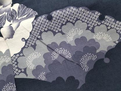 平和屋着物∴夏物 撫松庵 浴衣 雪輪重ね花文 綿 逸品 CABG4061gh