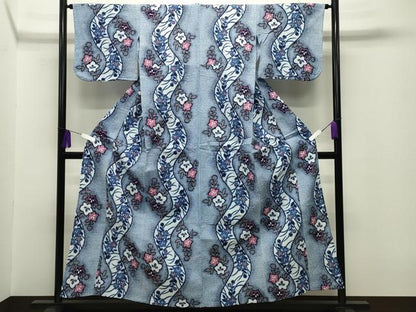 平和屋着物∴夏物 浴衣 桔梗 綿 逸品 CABG4063gh