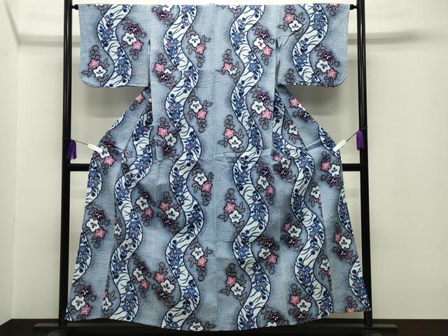 平和屋着物∴夏物 浴衣 桔梗 綿 逸品 CABG4063gh