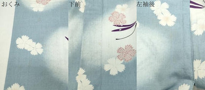 平和屋着物∴夏物 撫松庵 浴衣 トンボ 舞桜文 暈し染め 綿 逸品 CABG4069gh