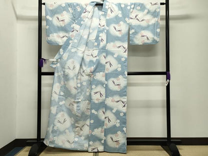 平和屋着物∴夏物 撫松庵 浴衣 トンボ 舞桜文 暈し染め 綿 逸品 CABG4069gh
