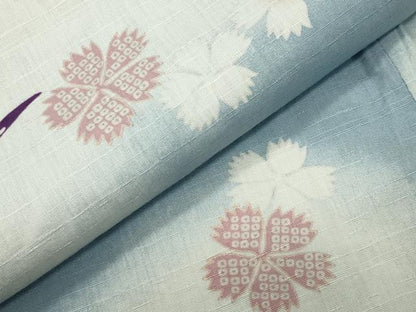 平和屋着物∴夏物 撫松庵 浴衣 トンボ 舞桜文 暈し染め 綿 逸品 CABG4069gh