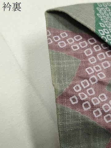 平和屋着物∴夏物　綿紅梅　浴衣　舞桜文　黒地　綿　逸品　CABG4073gh