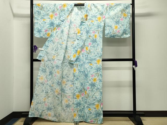 平和屋着物∴夏物 浴衣 チューリップ 綿 逸品 CABG4074gh