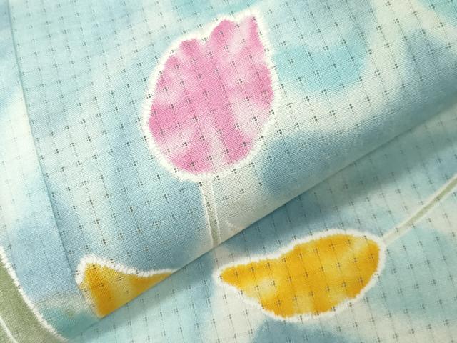 平和屋着物∴夏物 浴衣 チューリップ 綿 逸品 CABG4074gh