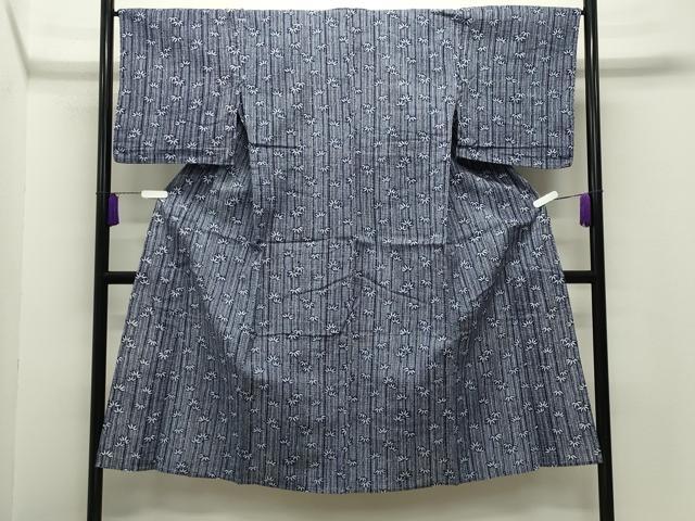 平和屋着物∴夏物 浴衣 笹竹文 綿 逸品 CABG4076gh