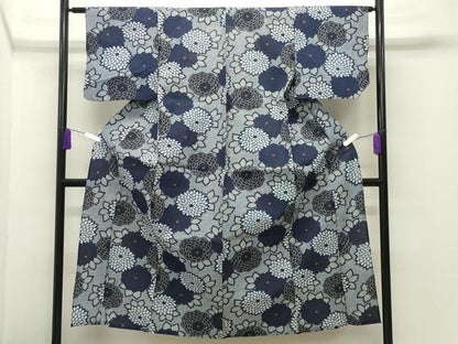 平和屋着物∴夏物 浴衣 舞菊文 綿 逸品 CABG4077gh