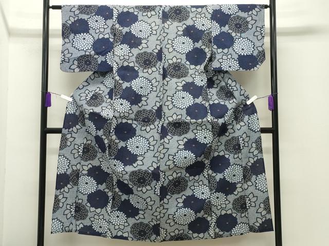 平和屋着物∴夏物 浴衣 舞菊文 綿 逸品 CABG4077gh