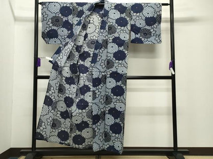 平和屋着物∴夏物 浴衣 舞菊文 綿 逸品 CABG4077gh