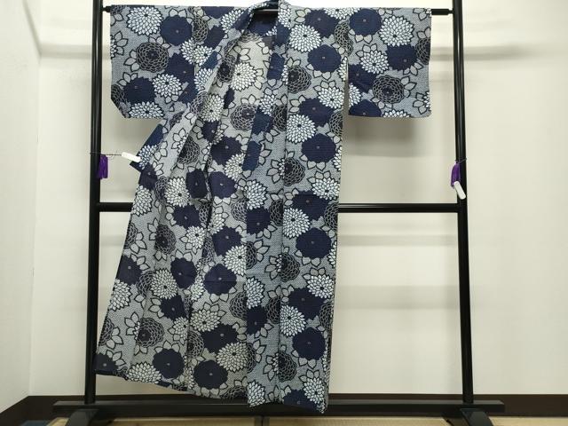 平和屋着物∴夏物 浴衣 舞菊文 綿 逸品 CABG4077gh