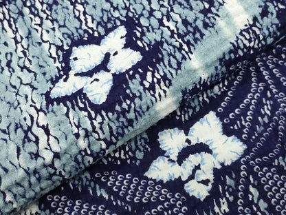 平和屋着物∴夏物 浴衣 流水花唐草文 綿 逸品 CABG4080gh