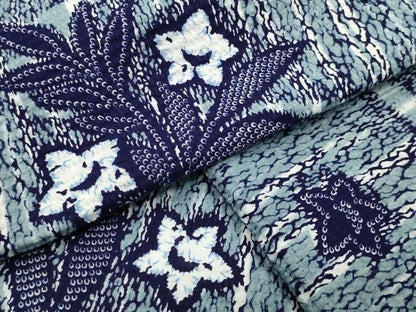 平和屋着物∴夏物 浴衣 流水花唐草文 綿 逸品 CABG4080gh