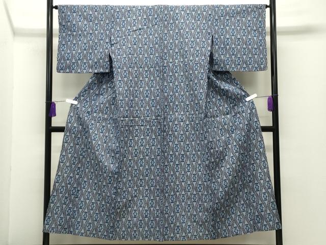 平和屋着物∴夏物　浴衣　立涌花文　綿　逸品　CABG4082gh