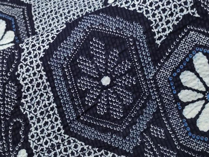 平和屋着物∴夏物 浴衣 亀甲花文 綿 逸品 CABG4083gh
