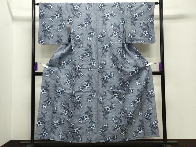 平和屋着物∴夏物 浴衣 枝花文 綿 逸品 CABG4085gh