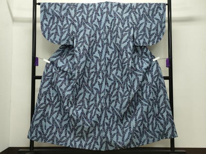 平和屋着物∴夏物 浴衣 草木文 綿 逸品 CABG4088gh
