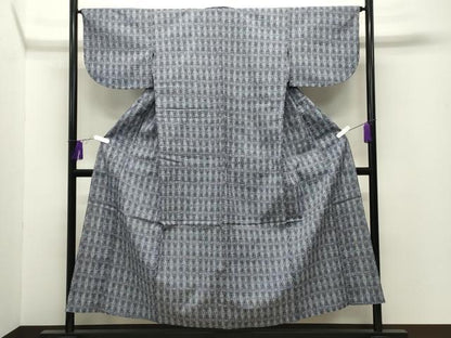 平和屋着物∴夏物 浴衣 立涌花文 綿 逸品 CABG4089gh