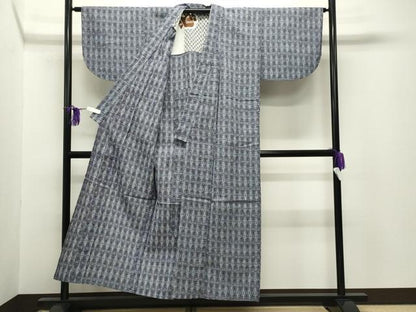 平和屋着物∴夏物 浴衣 立涌花文 綿 逸品 CABG4089gh