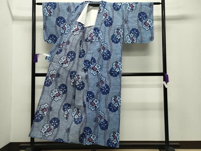 平和屋着物∴夏物 浴衣 梅花丸文 綿 逸品 CABG4090gh