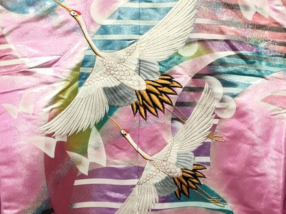 平和屋本店●色打掛　お引きずり　和装　婚礼　結婚式　花嫁　神社挙式　刺繍　飛鶴舞蝶文　暈し染め　銀彩　逸品　CABG4097gh
