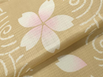 平和屋着物∴夏物 綿紅梅 浴衣 舞桜文 綿 逸品 CABG4101gh