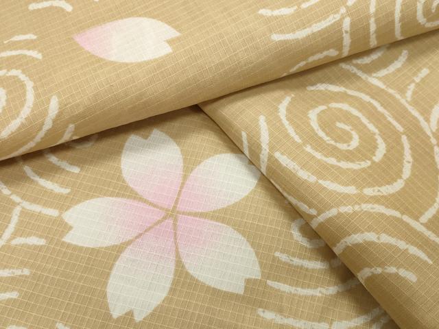 平和屋着物∴夏物 綿紅梅 浴衣 舞桜文 綿 逸品 CABG4101gh