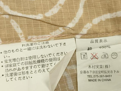 平和屋着物∴夏物 綿紅梅 浴衣 舞桜文 綿 逸品 CABG4101gh